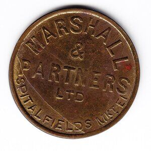 Marshalls & Partners LTD Spitalfields One Pound Token (b287)